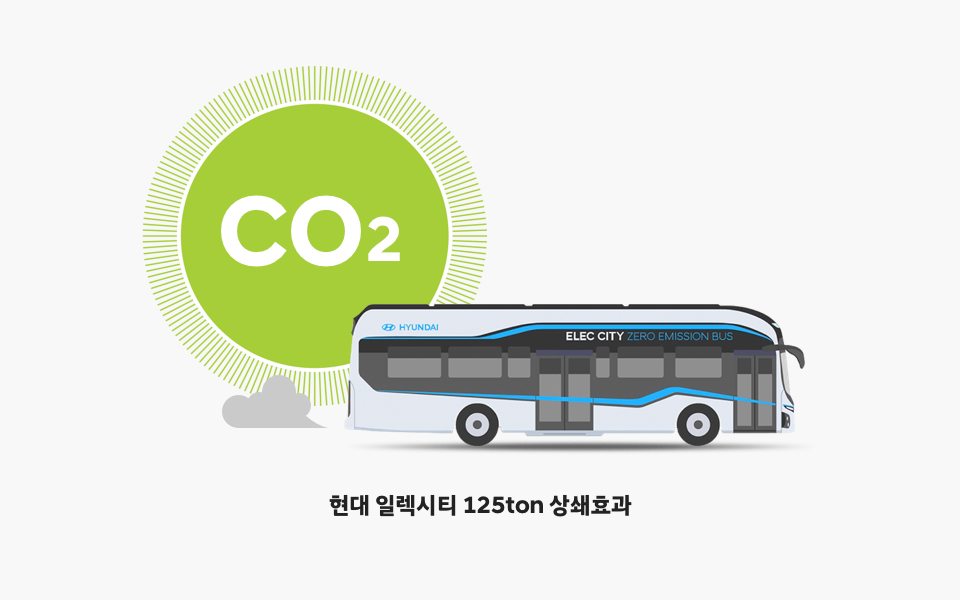 CO2, 현대 일렉시티 125ton 상쇄 효과